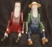 Jointed Santa and Fisherman - Prudy Vannier