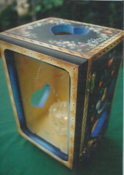 Folk Art Candle Box - Rosemary West - OOP