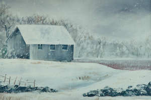 The Boghouse in Winter - Laurie Paillex