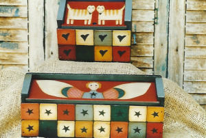 Folk Art Boxes - Jeri Brindley Francis and Kim Meyer