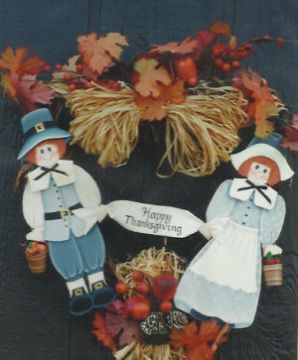Happy Thanksgiving Wreath - Areta and Connie