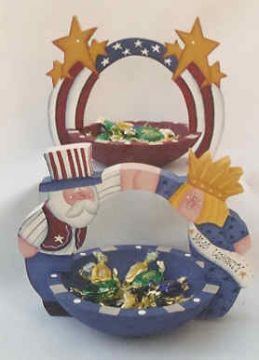 6 inch Bowls with Patriotic Handles - Laurie Speltz