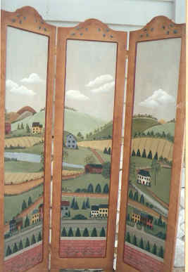 Folk Art Room Divider - Phyllis Tilford
