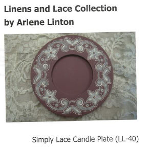 Simply Lace Candle Plate - Arlene Linton
