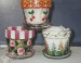 Decorated Glass Flowerpots - Robin Mani