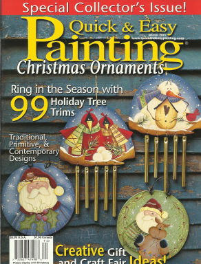 Decorative Painting Book Quick And Easy Winter 2007 Quick And Easy Painting Winter 2007 Christmas Ornaments