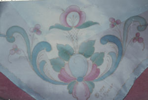 Rosemaled Silk Scarf - Judy Alsever