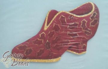 Red Brocade Slipper  - Arlene Beck