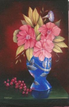 Peonies & Cobalt - Ann Kingslan