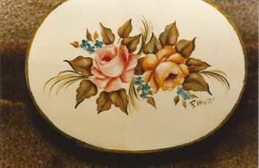 Chippendale Floral on Painted Surface - Ruth Ann Van Til